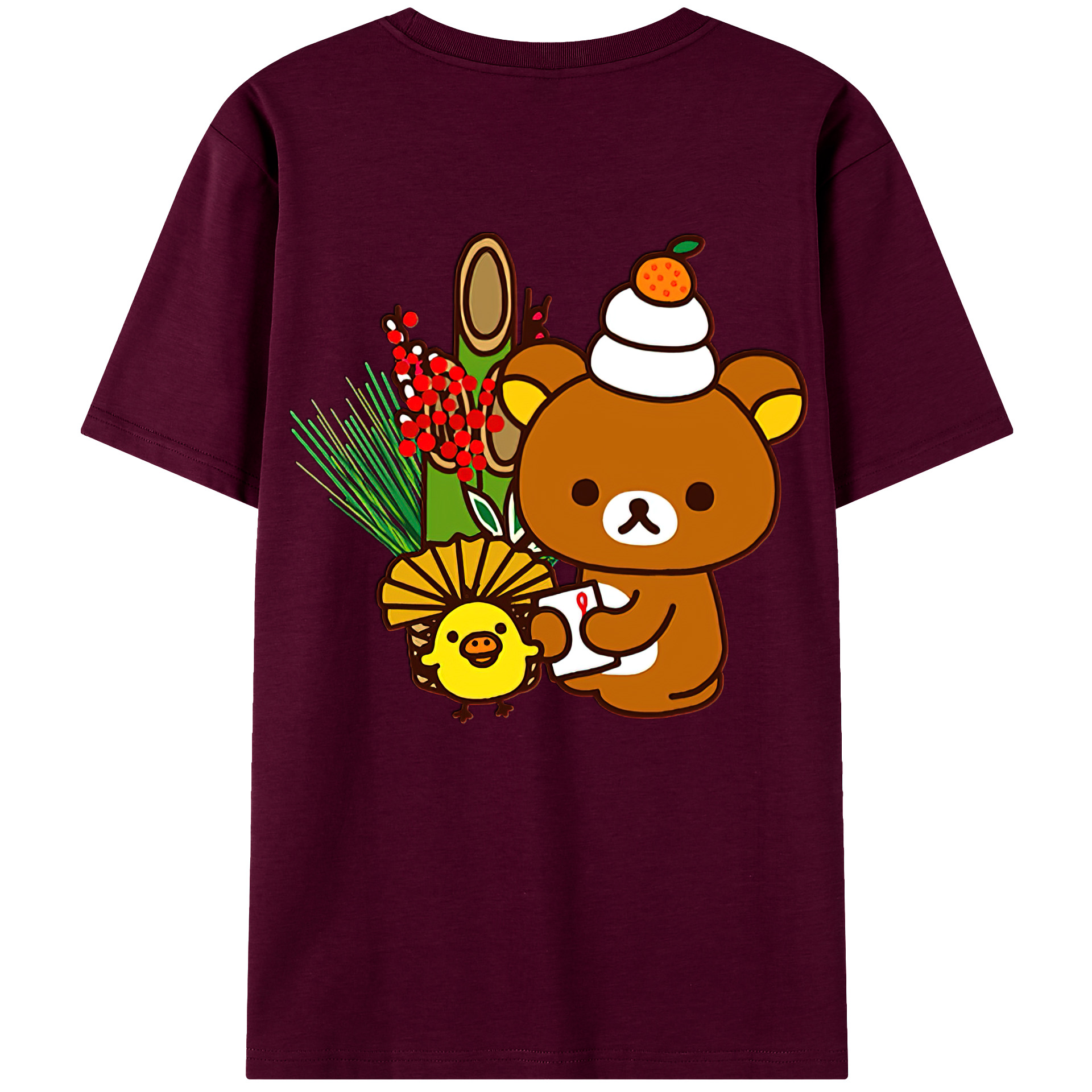 （画像用） リラックマ リラックマ キイロイトリ Rilakkuma Korilakkuma Kiiroitori レディース半袖Tシャツ(バックプリント)